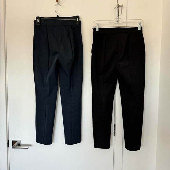 Everlane 0 Bundle 3 Side Zip Stretch Cotton Pants Navy Black Gray Houndstooth - Picture 6 of 11